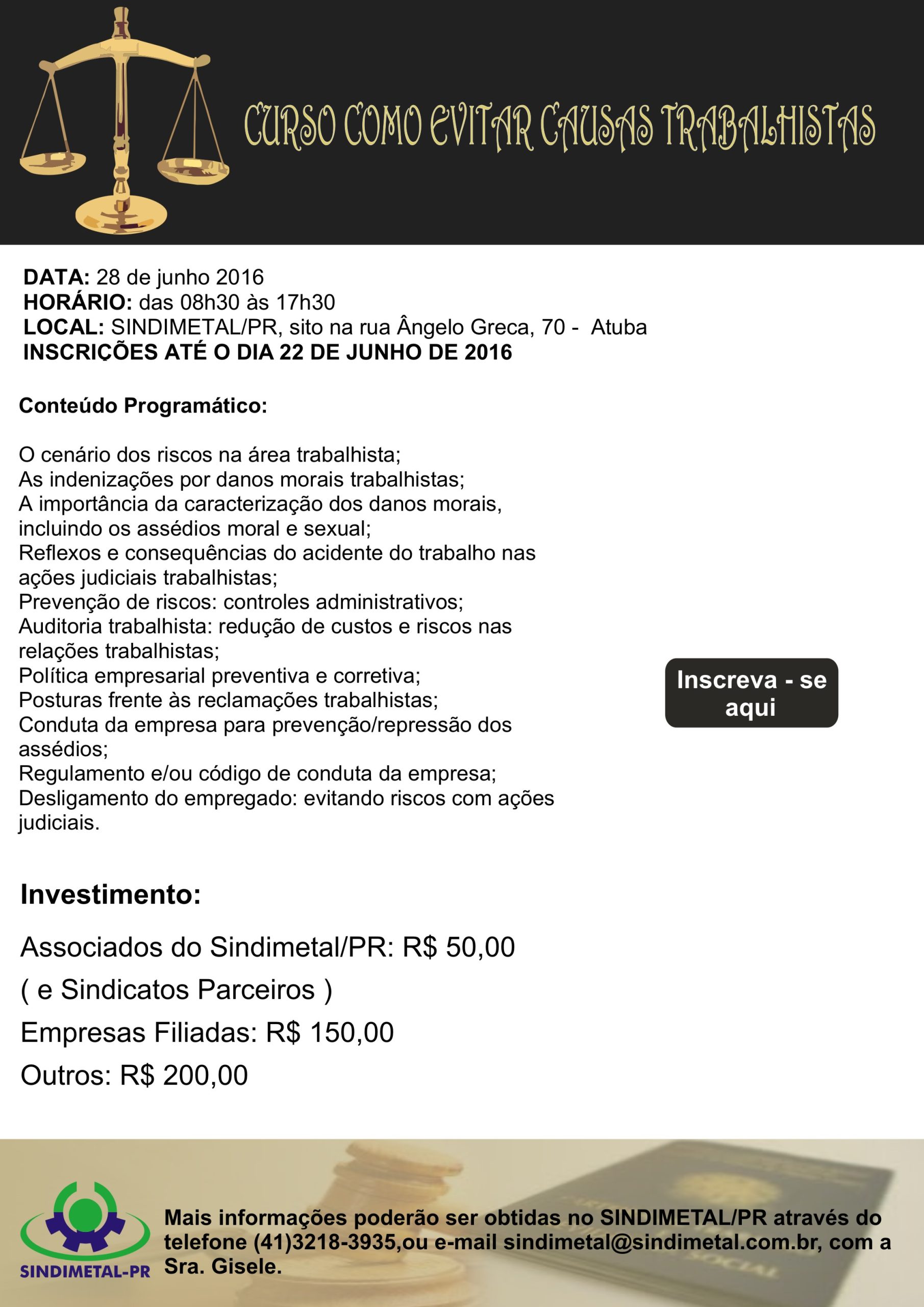 curso como evitar causas trabalhista