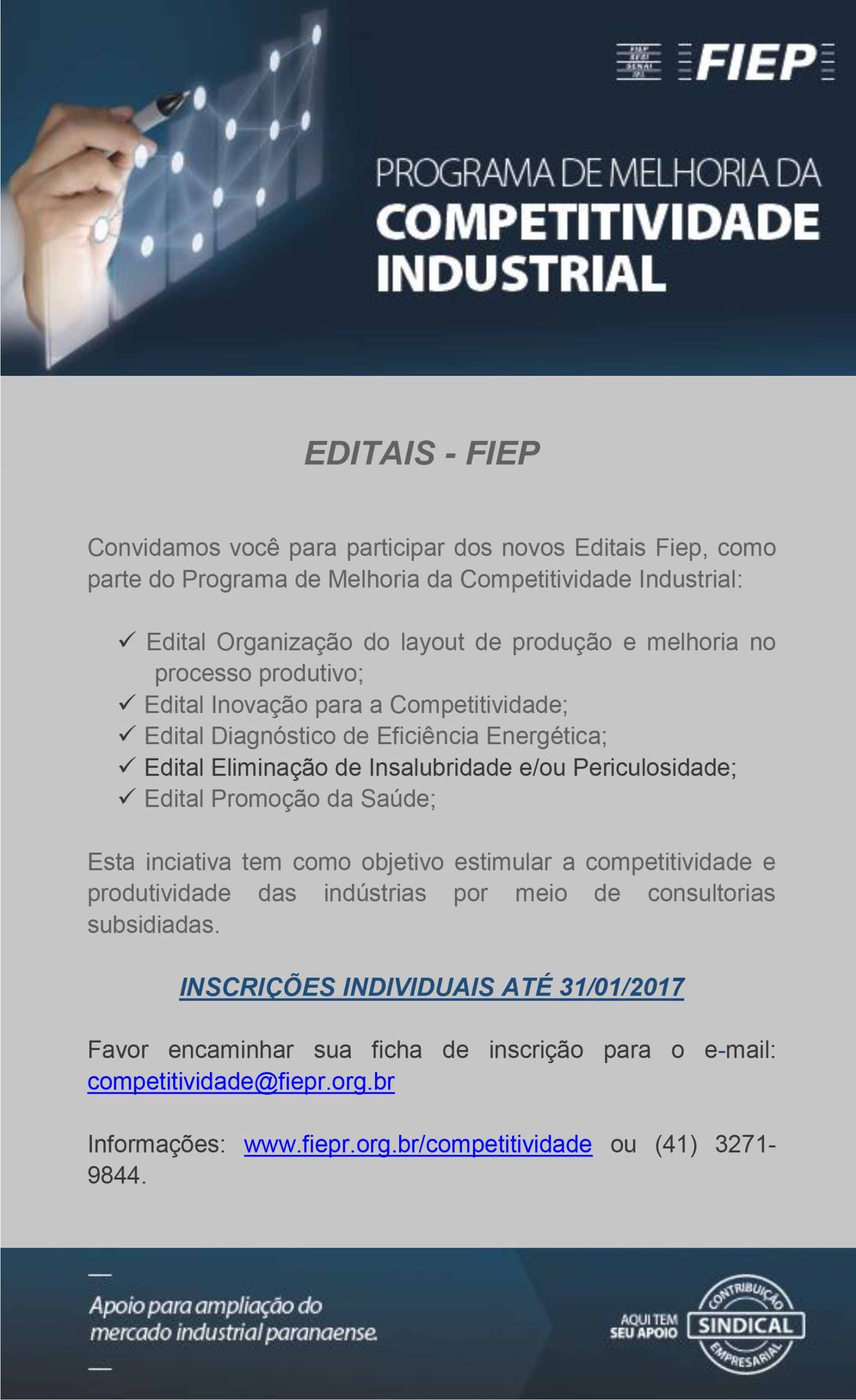 EDITAIS Melhoria da Competitividade