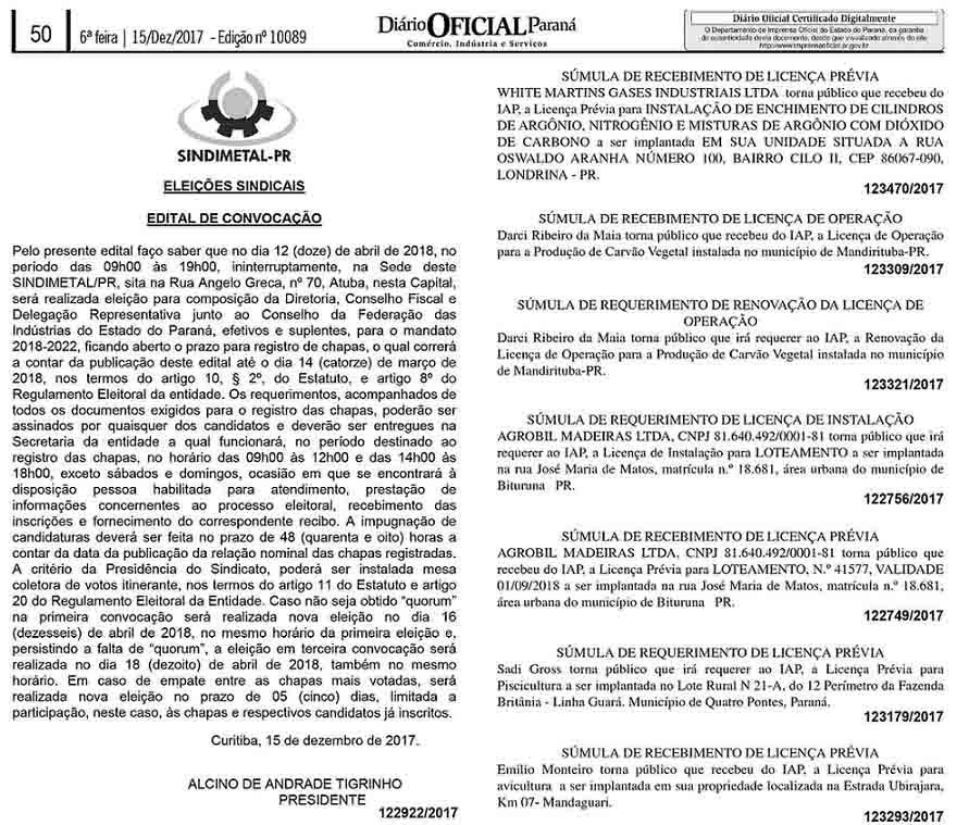 Diario Oficial 15-12-2017