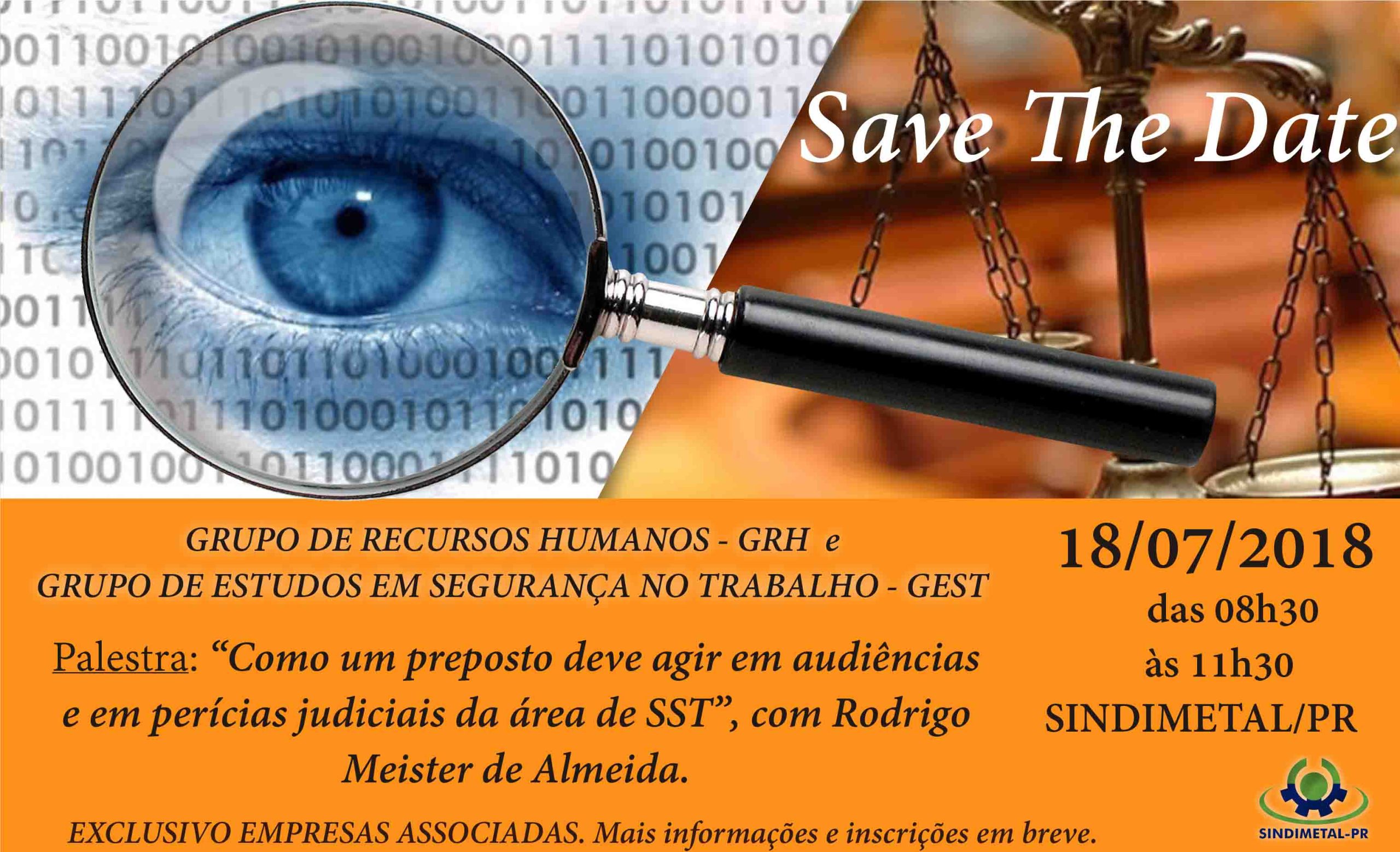SAVE THE DATE - audiencias e pericias sst