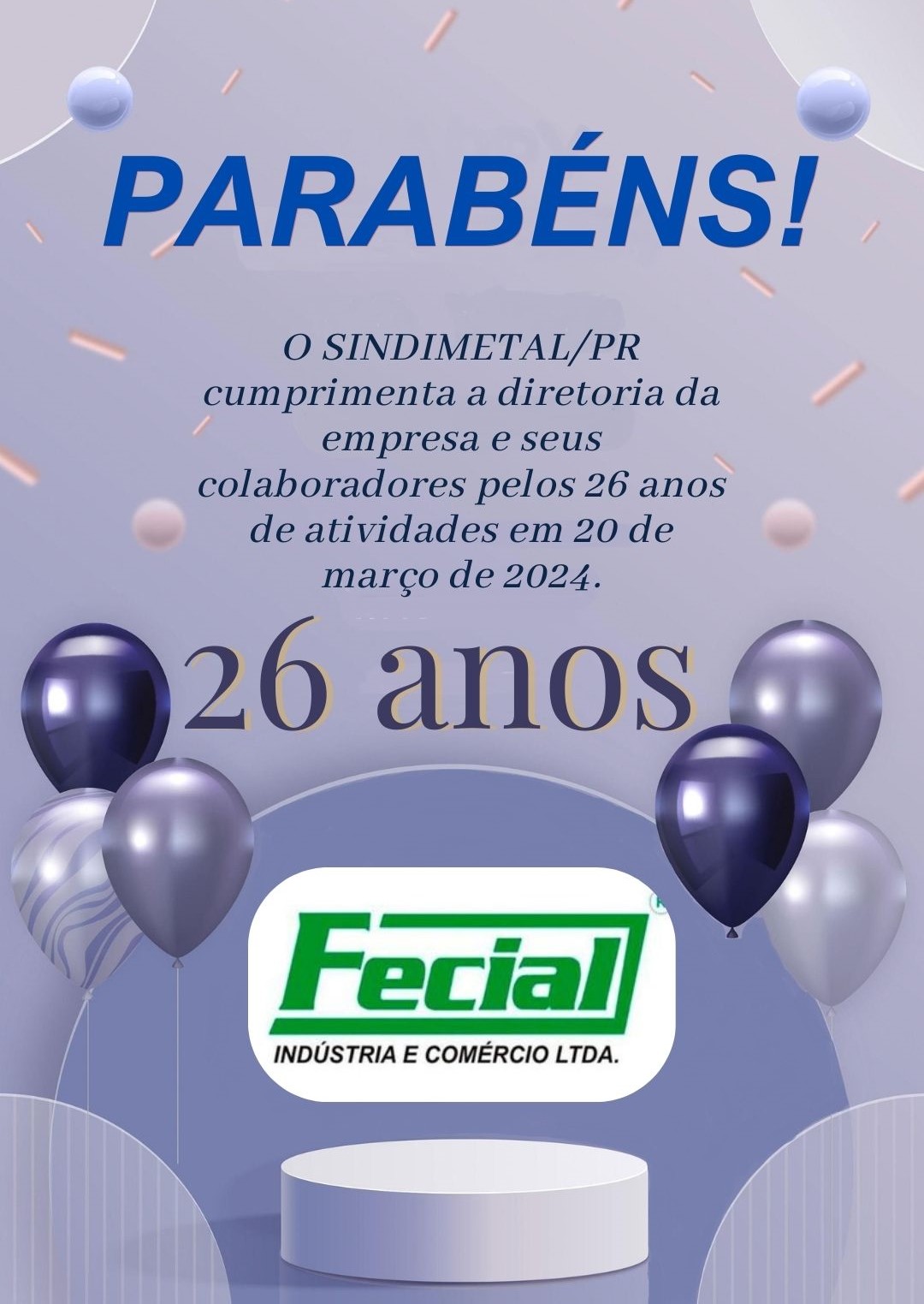 PARABÉNS, FECIAL! - Sindimetal